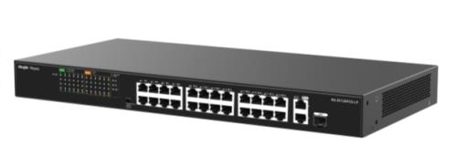 RUIJIE REYEE RG-ES126FGS-LP 24 PORT 10/100 POE +2 PORT UPLINK +1 SFP 180 WATT YONETILEMEZ RACK MOUNT SWITCH